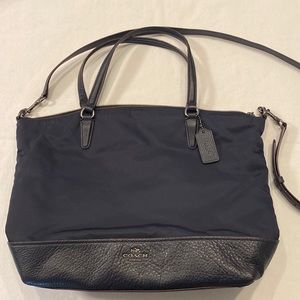 COACH Nylon Satchel - Midnight Blue F57902